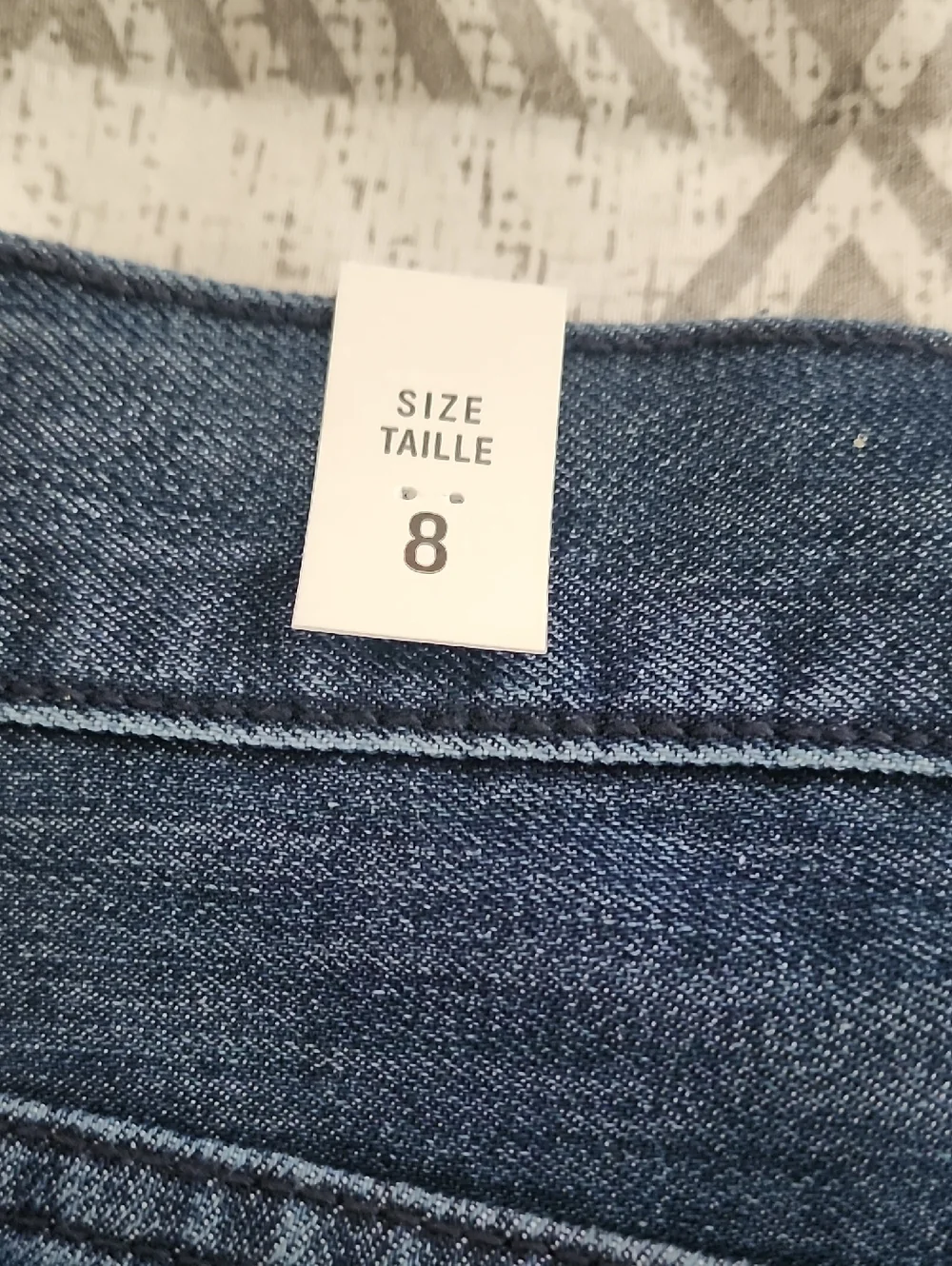 NWT! The Children's Place Boys Dark Blue Washed Denim Bermuda Shorts, Size: 8